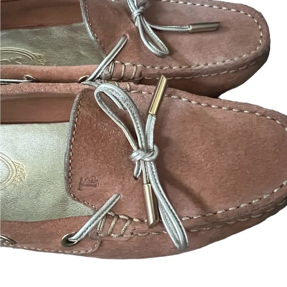 Tod's Tie-fastening Suede Loafers Ligtht Brown Size IT 36/ US 6 - Picture 11 of 15